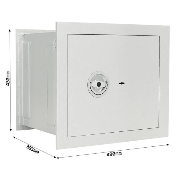 Rottner Wandtresor EN1 Stone SE 45 Premium Doppelbartschloss weißaluminium T04939